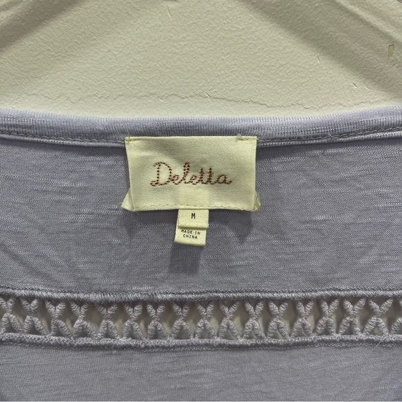 Anthropologie Deletta Embroidered Long Sleeve Top Longline Medium - Picture 4 of 9